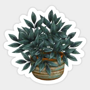 House Plant in Pottery | Cherie's Art(c)2021 Sticker